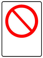 Prohibition blank sign